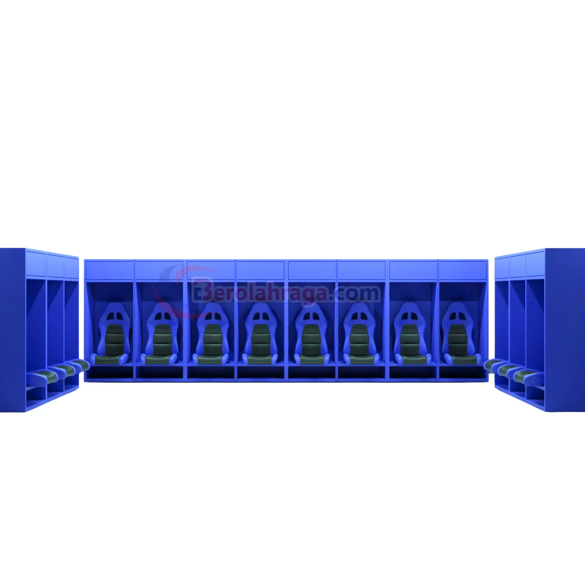 Kursi Pemain Cadangan Stadion Portable Outdoor & Kursi Ruang Ganti Indoor